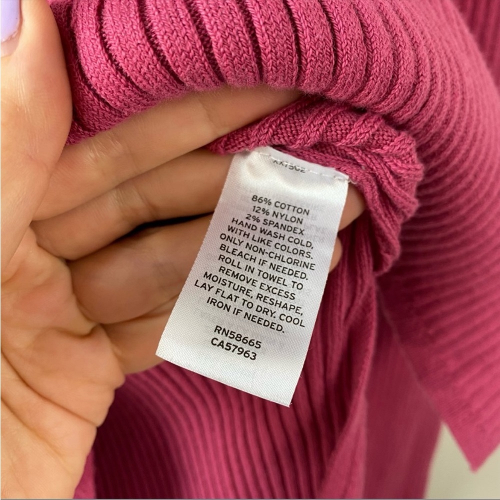 Open Edit Red Raspberry Side Slit Sweater - image 5